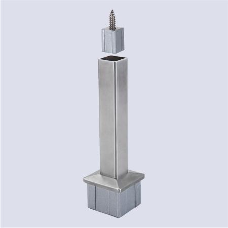 Stainless Steel Square Tube Handrail Perpendicular Post Connector Reducer Flat