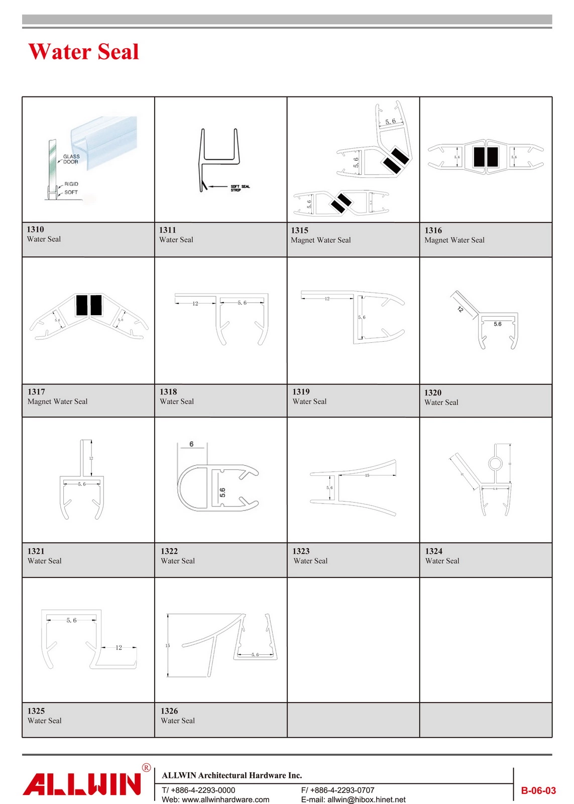 Aluminum Shower Door Header Shower Header