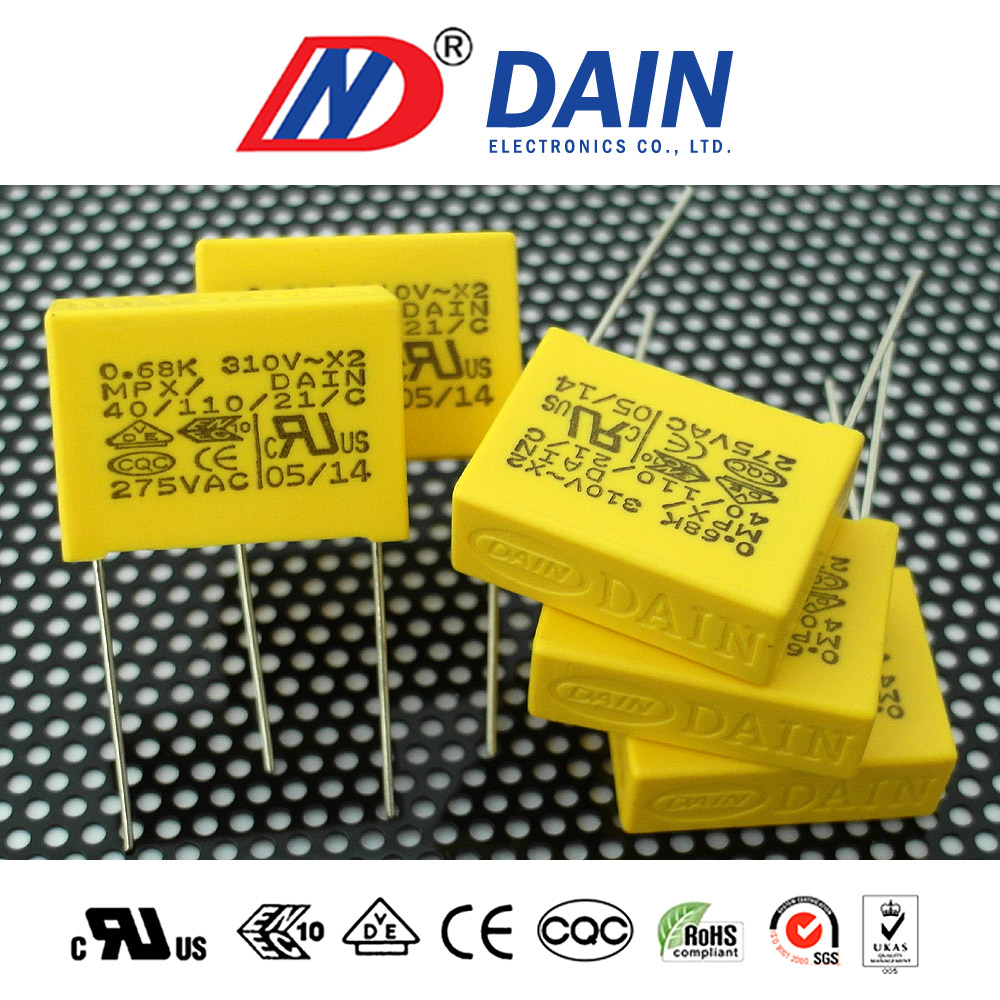 Class X2 Capacitor 0.68uF 275VAC DAIN ELECTRONICS CO., LTD.