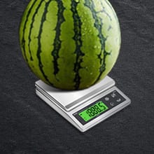 Polit Food Kitchen Scale Sun, 13lb/6Kg Digital Kitchen Scale Grams Ounces 0.5g/0.01oz Accuracy, Waterproof Stainless Steel with LCD Display, Rechargeable, 5 Weight Units (Power Adaptor Included)