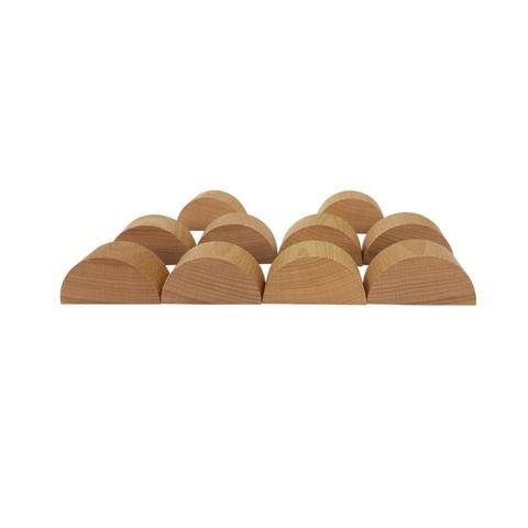 60*30mm Plain Wood Hemispheres Blocks