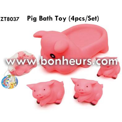 PIG BATH TOY (4PCS/SET)