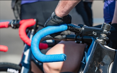 blue bar tape road bike