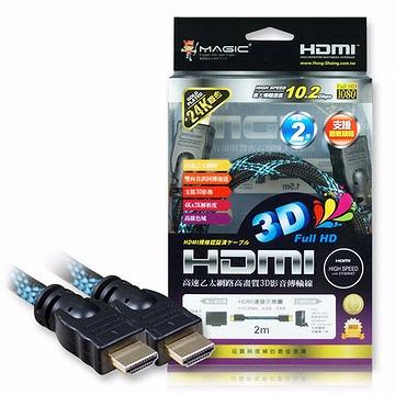 High Speed HDMI Braided Cable with Ethernet-2M