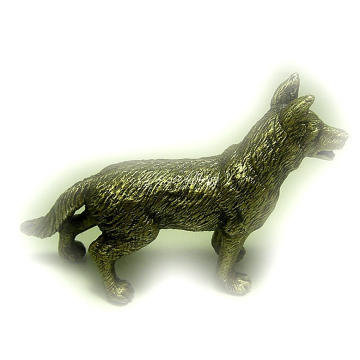 pewter dog paper weight