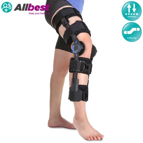 Adjustable Quick-Lock ROM Knee Brace Support Splint