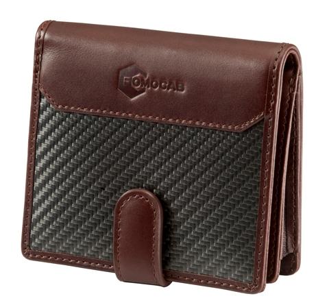 Carbon Leather Wallet with Coin Pocket