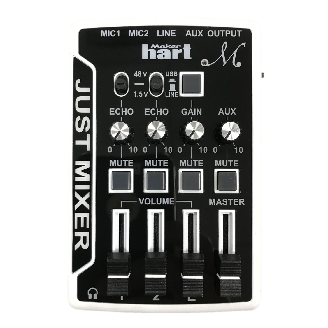 Maker Hart Just Mixer M with 48V/1.5V Phantom Power Mini Mic Mixer 220V Taiwantrade