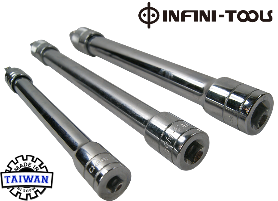 3piece Adjustable Extension Bar Set 1/4 3/8 1/2" Driver