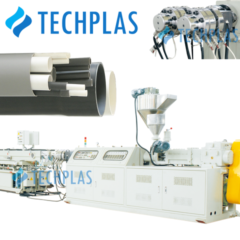 PVC Twin Screw Dual Line Rigid Pipe Making Machine, pvc pipe extrusion,pvc pipe making machine