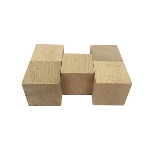 50*50*50mm Plain Wood  Quadrangular Pyramid Blocks