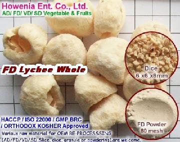 freeze dried litchi, freeze dried lychee, freeze dried fruit