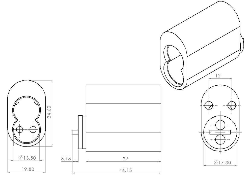 Interchangeable Core Exterior Scandinavian Oval Cylinder