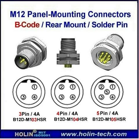 M12 B-Coded Connectors For Automation Distributed Control Devices | HTP ...