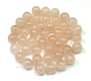 Pink Quartz 6mm Ball Drilled Half Way