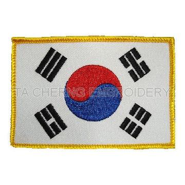 Embroidery flag patches