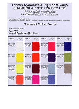 FLOCKING POWDER - FLUORESCENT COLOR