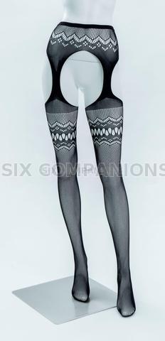 Suspender design fishnet tights