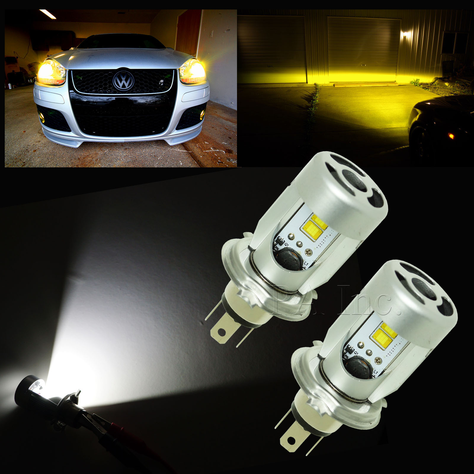 Low Beam Spot Driving Fog Lamp 12V H4 20W Motorcycle LED Headlight Bulb High