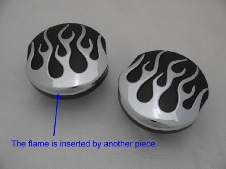 Chrome Gas Cap Set Harley Gas Tank Right Side Gas Cap Vented Left Non-Vented