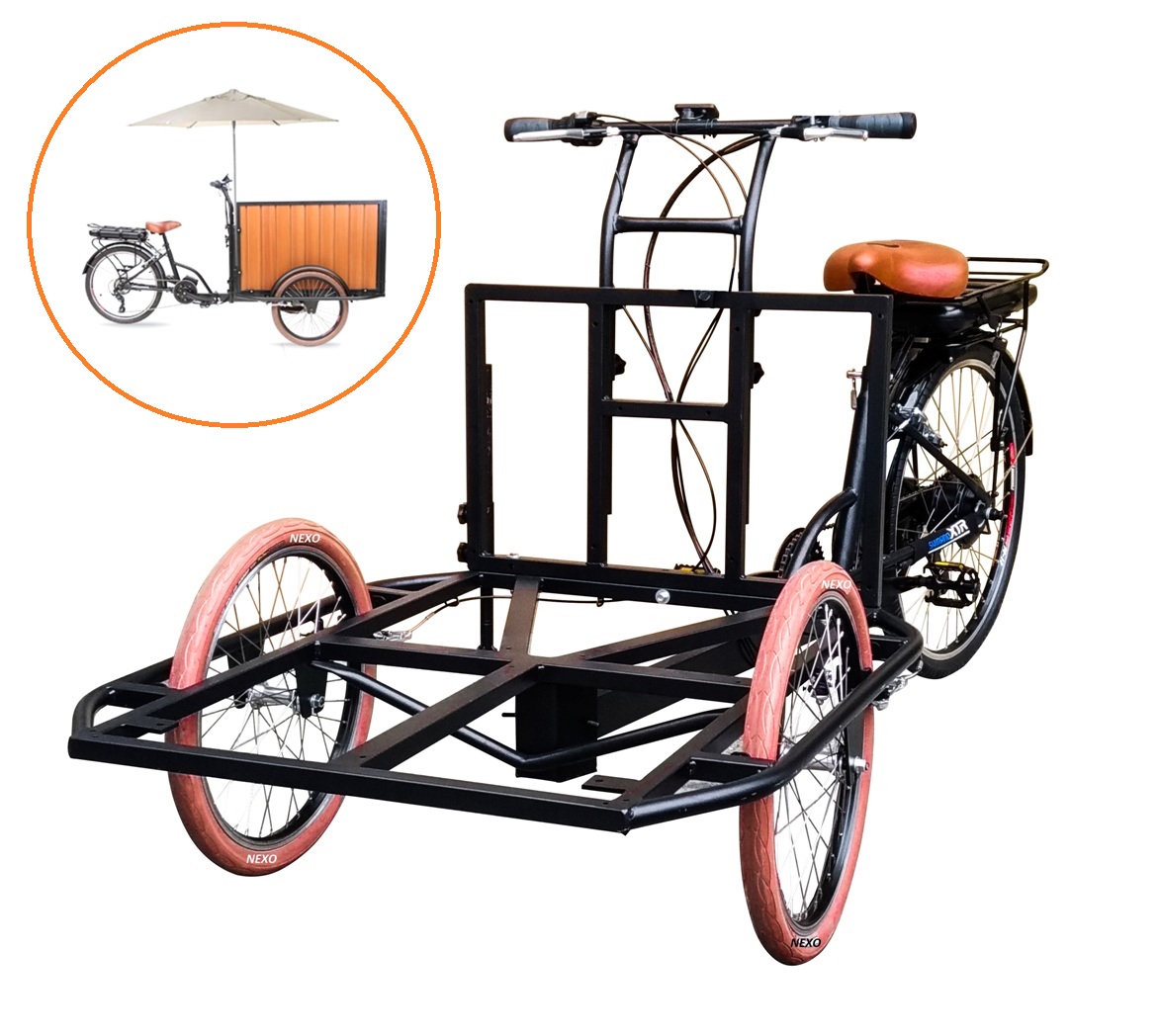 Oarsm Folding Electric Cargo Trike 500w 36v Torque Sensor Mid-motor 