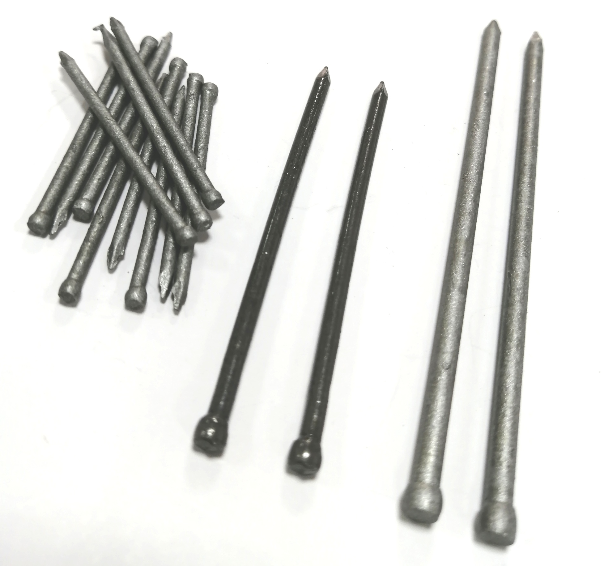 Finish nail, slender, bright, ideal for attaching trim and fine