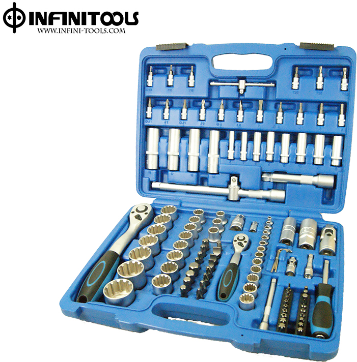 115 Pieces Spline Socket Set ,1/4" +1/2"DR Taiwantrade