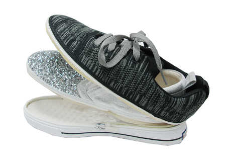 Silver Flat Glitter Loafers Convertible Shoes - Starter Pack-EUR 37