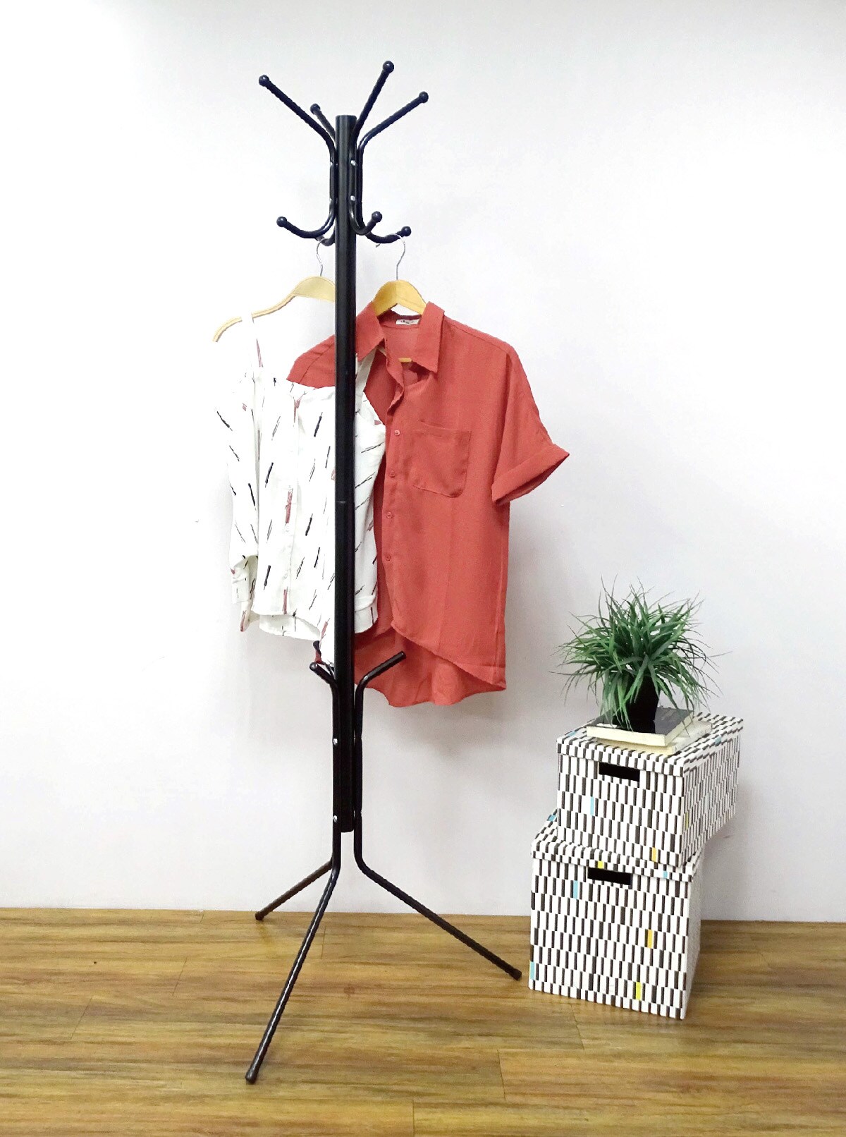 Coat and hat stand,11 Hooks Standing Metal Coat Rack Hat Hanger for