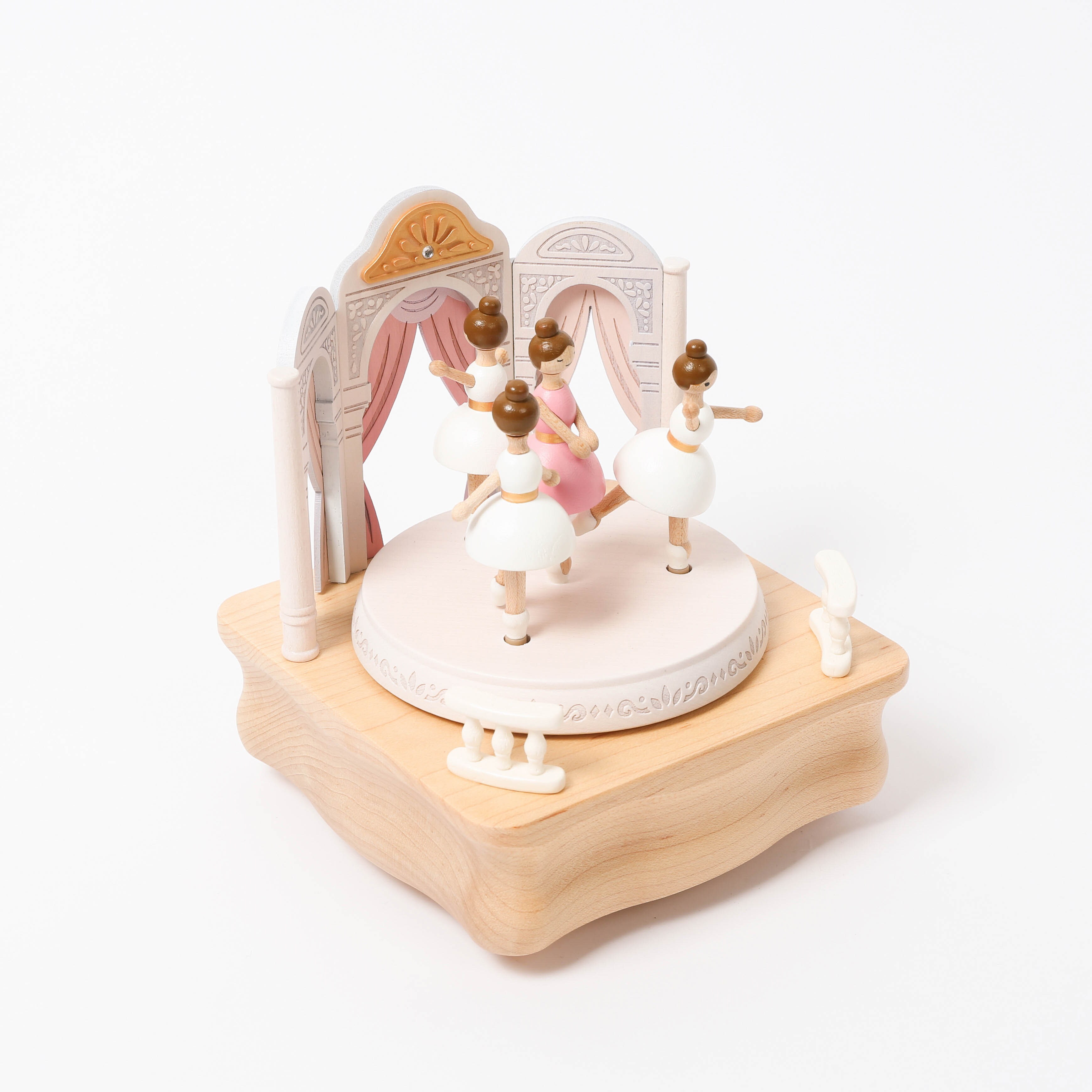 Wooden Music Box- Multi Rotate Music Box Ballerina | Taiwantrade.com