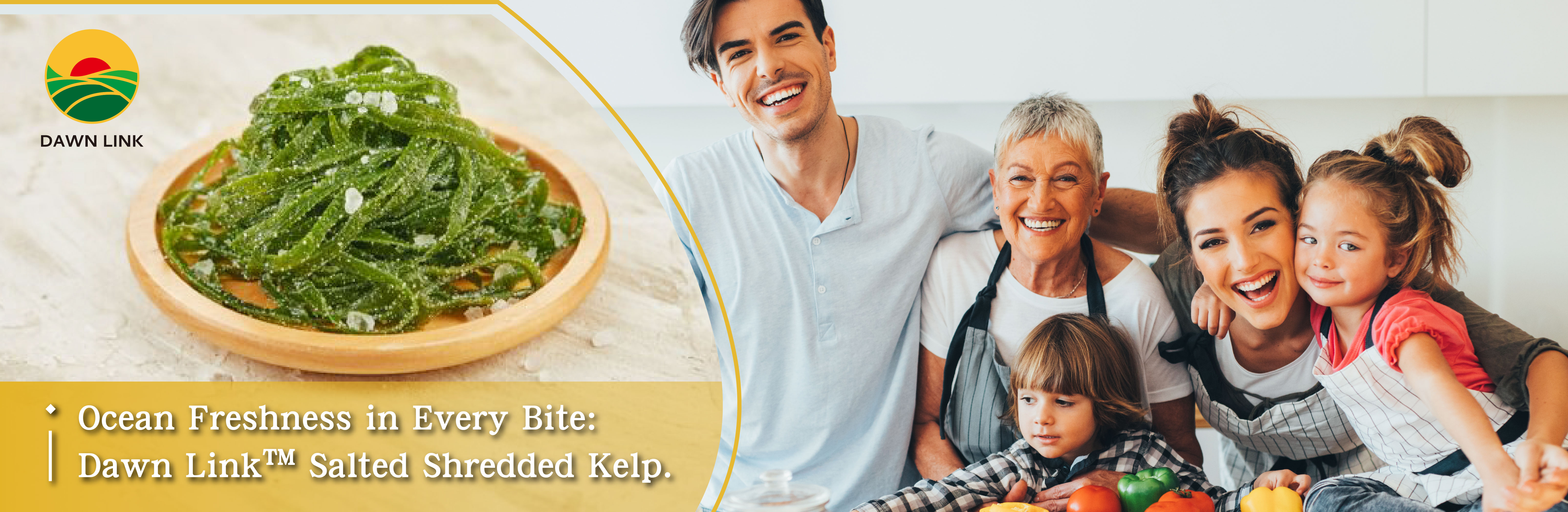 Salted Shredded Kelp, Brown Algae from Taiwan Food Manufacturer Dawn Link™