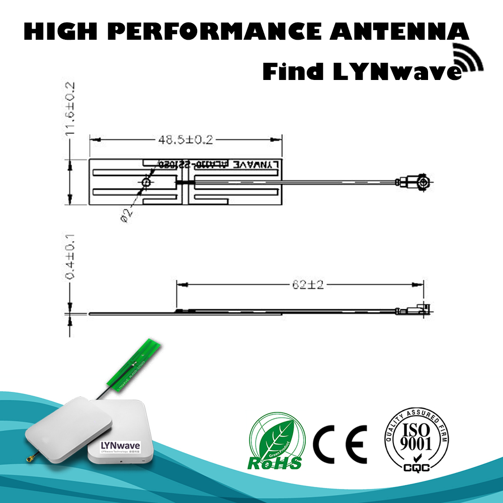 Cable 1.13 Wifi 2.4ghz PCB Antenna IPEX UFL connector Internal