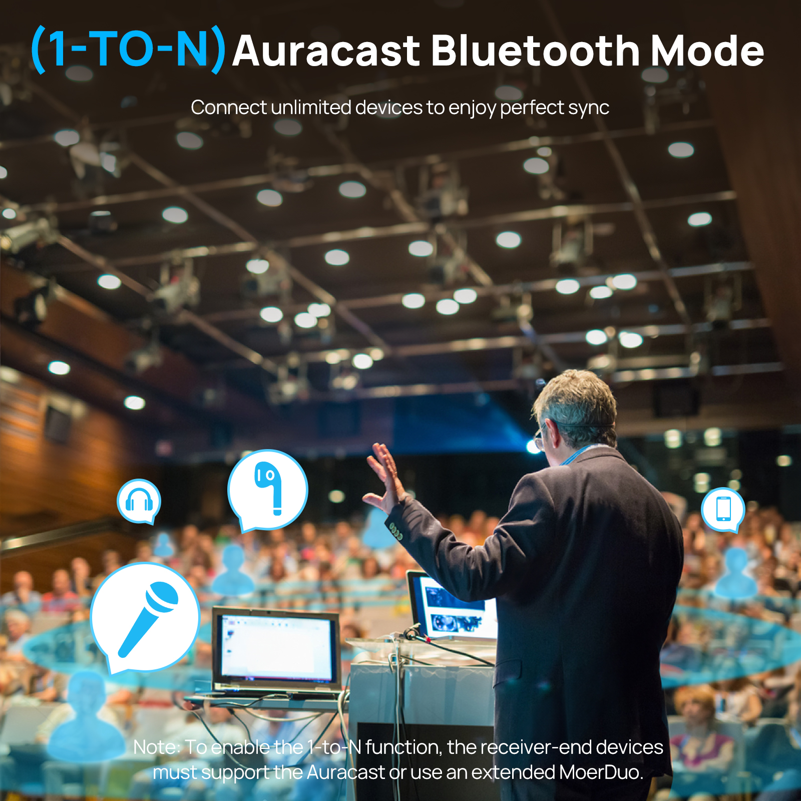 MoerLink™ Bluetooth 5.3 Auracast Audio Transmitter – MOOR Technology Co.,  Ltd.