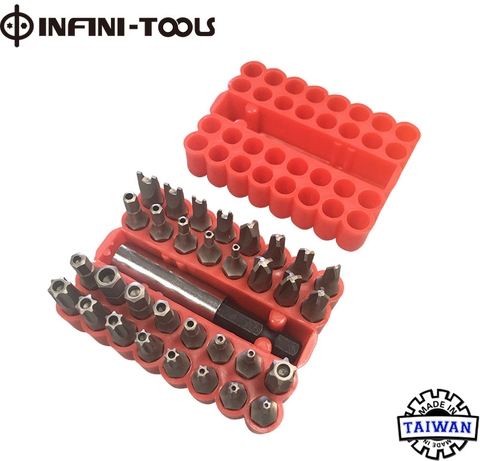 33 Pieces  Security Bit Set , RibeCS Hexagon, Tightener, Torq Set, Torx Bo, Tri-Wing, Sicherheitsbits 33-tlg.