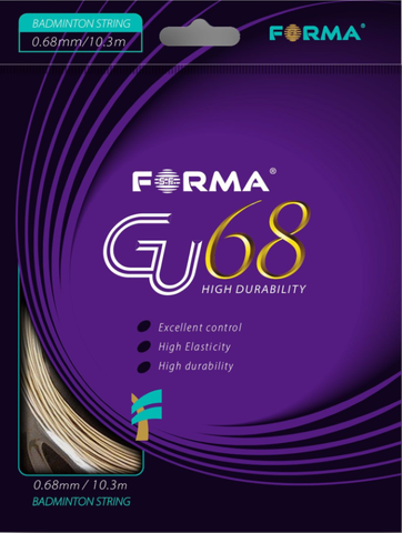 FORMA S.F. GU68 Badminton String 0.68mm 10.3m Strong Durability Good Elasticity (4 Colors)