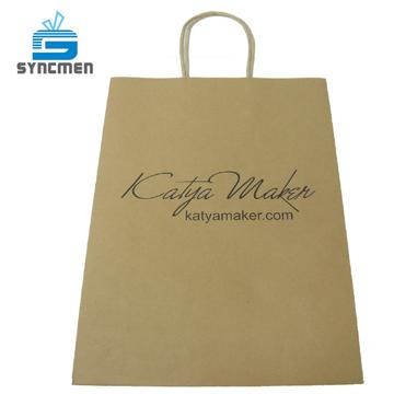 Newest Special Logo Design Packaging Grocery Brown Kraft Paper Bag