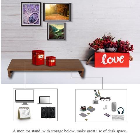 Premium Walnut Wooden Monitor Stand | Taiwantrade.com