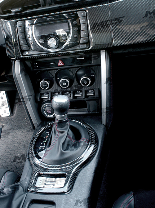 Mos Carbon Fiber Interior Gear Shift Panel Cover For Toyota