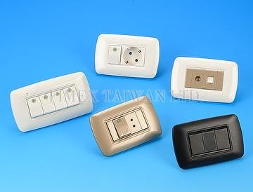 European type wall switch and socket