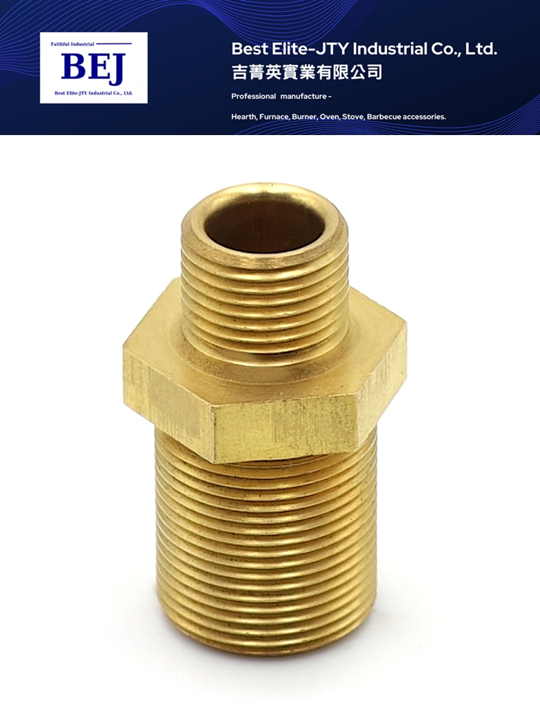 1/4 BSP to 3/8 BSP BRASS HEX FULLY THREADED STUD ROD CONNECTOR LONG NUT COUPLER 