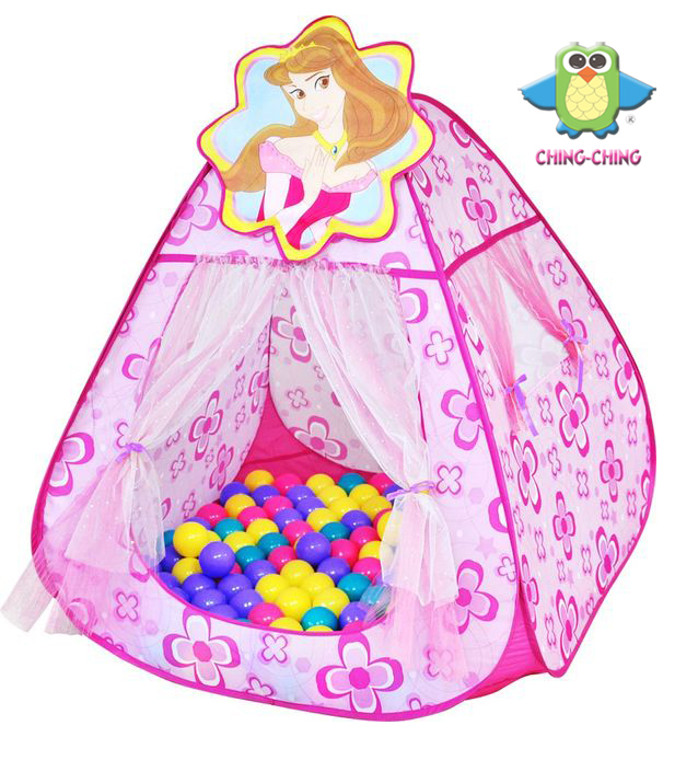 play tent with tunnel and balls