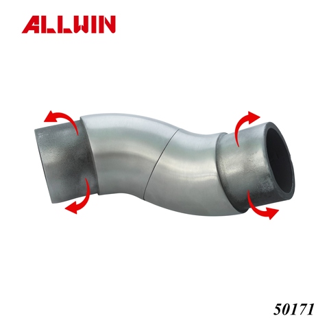 Stainless Steel Adjustable Round Tube Elbow Connector