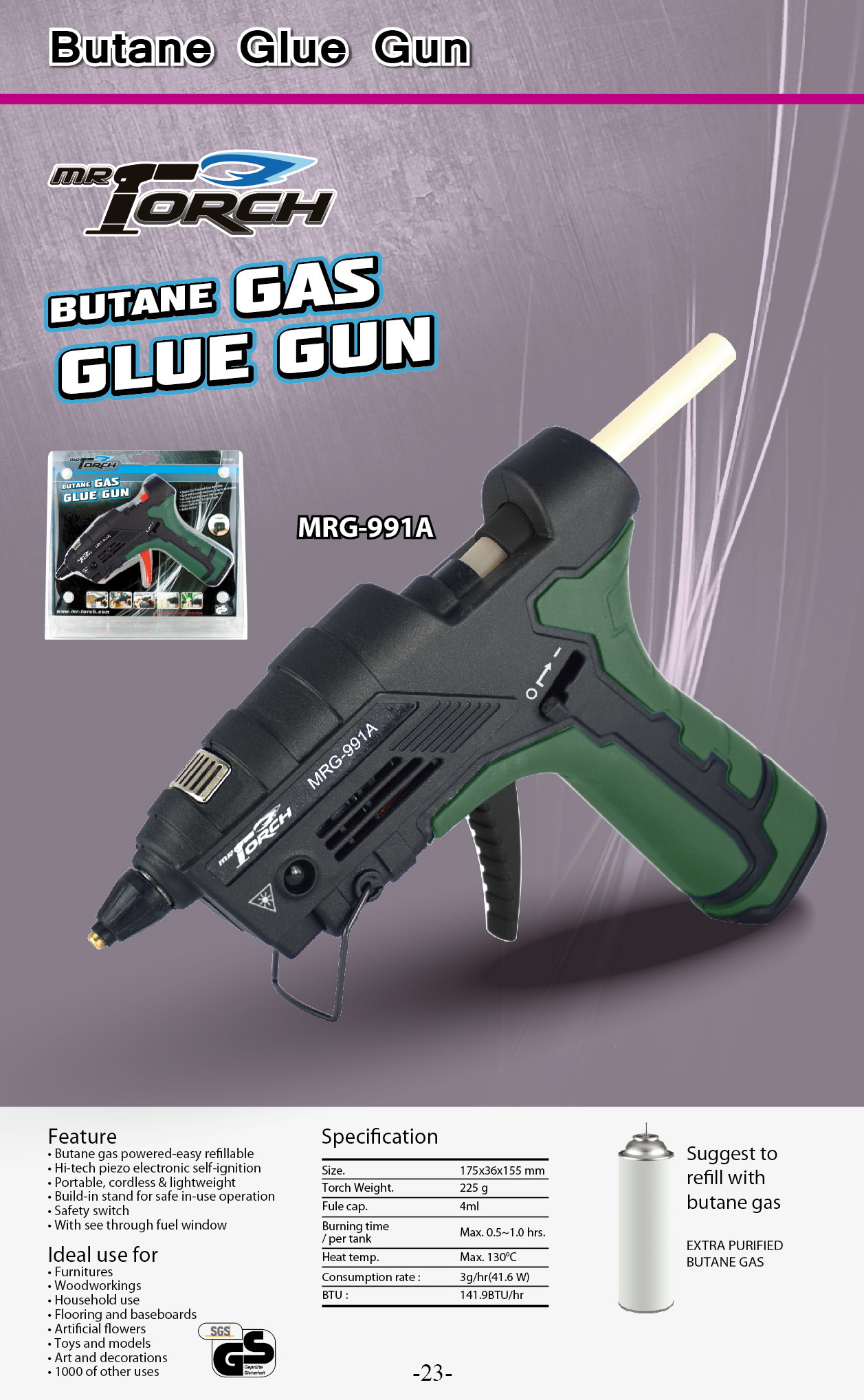 Mr. Torch Butane Gas Glue Gun