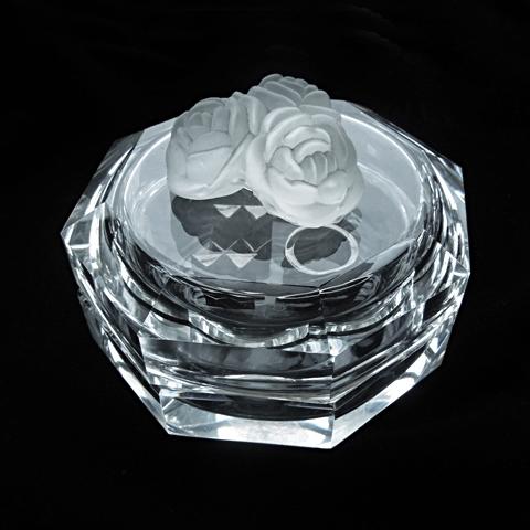 crystal glass jewelry box