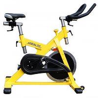 yellow spin bike