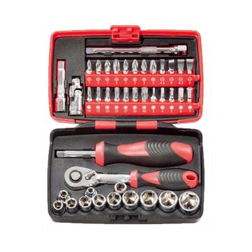 MADE IN TAIWAN 3//8 /& 1//2Sq Drive TB960030 74pcs TRX-Star//Hex//Spline Bit Set
