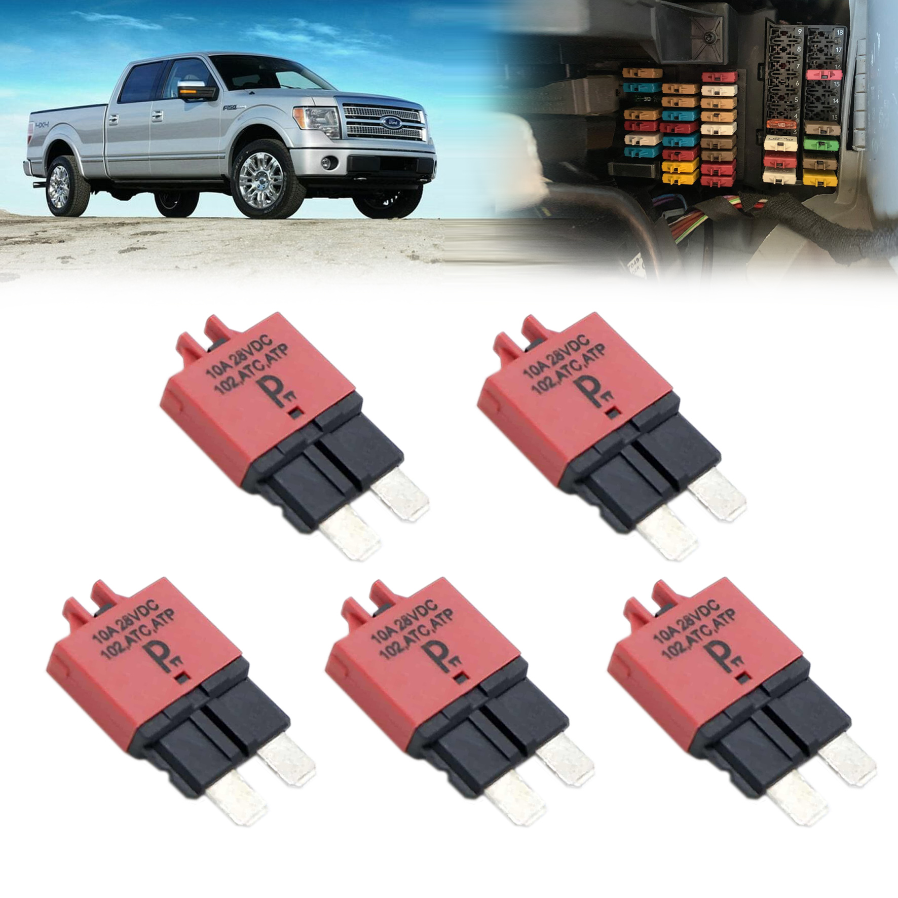 10A Automotive ATC/ATO Circuit Breakers T3, ManualReset Taiwantrade