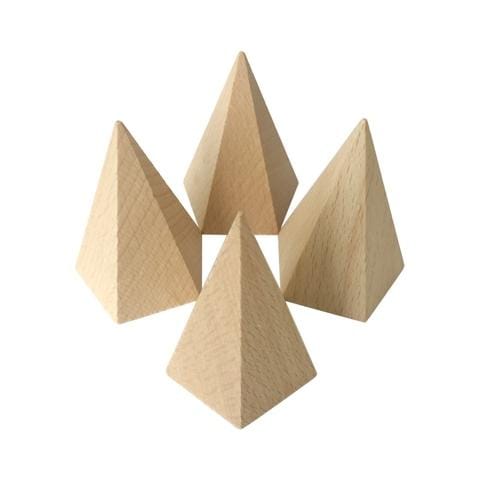 50 50 75mm Plain Wood Hexagonal Pyramid Blocks Taiwantrade Com