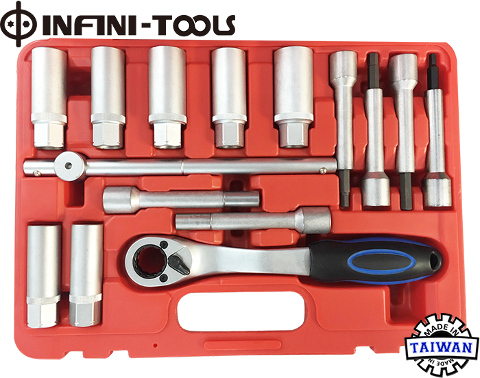 Suspension Shock Absorber Strut Nut Removal Tool Kit,15piece
