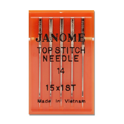 TOP Stitch Needles 15X1ST - # 14 for Janome Brand 990514000A ...